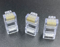 Connecteur réseau modulaire RJ45 Cat6 UTP transparent 8P8C 23AWG haute vitesse pour Ethernet Gigabit