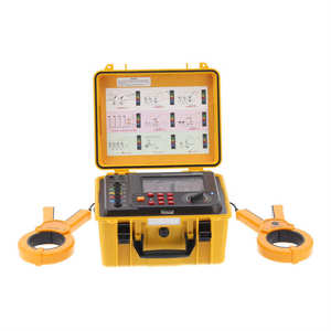 Medidor digital de resistencia de tierra de doble pinza (método de 2/3/4 hilos) con rango de 0.00-300K, detector de corriente a tierra de 600A y resistividad del suelo - Product Image 6