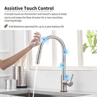 INOXBATH Fabricant Robinet de cuisine intelligent à capteur d'eau chaude automatique à extraction, en acier inoxydable 304, mélangeur chaud et froid