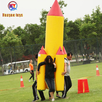 Jeux de Team Building en Plein Air Utilisation pour Événements Vaisseau Spatial Gonflable / Jeu de Course de Fusée en PVC pour Enfants et Adultes