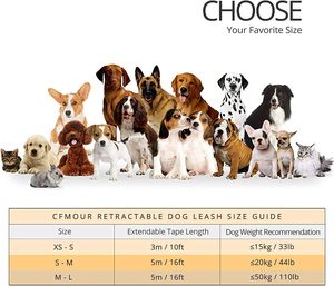 Nibao <strong>Retractable</strong> No-Tangle Extendable <strong>Dog</strong> <strong>Lead</strong> with <strong>Strong</strong> Nylon Tape for Large <strong>Dogs</strong> up to 50Kgs - Product Image 5