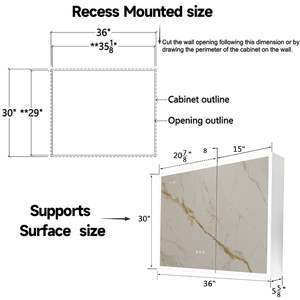 Vanité avec une large surface de comptoir, offre amplement d'espace pour organiser les essentiels de la salle de bain et la décoration - Product Image 2