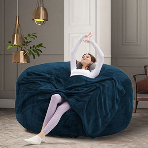 أريكة بين باج عصرية على الطراز الياباني قابلة للطي من القماش مع إسفنج مضغوط للترفيه - Product Image 2