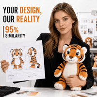 Peluche de Tigre, Diseño de Personaje de Mascota, Juguete de Peluche Personalizado, Fabricante de Juguetes de Peluche OEM ODM, Regalo Promocional de Alta Calidad Directo de Fábrica