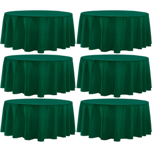 Hot Selling Polyester Fabric 120 Inch 132 Inch Wedding Banquet Events Party Table Cloth Round <b>Tablecloth</b> for Restaurant Hotel - Product Image 1