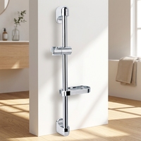 Salle de bain Pas Cher chrome pommeau de douche barre Coulissante ensemble