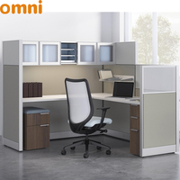 OMNI Bureau de travail pour une personne Bureau design moderne avec cloison en aluminium Mobilier d'exportation Acier Matériau métallique