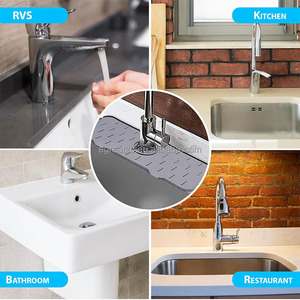Modern Kitchen Sink <b>Mat</b> 100% Food Grade <b>Silicone</b> Eco-Friendly Sink Splash Protection Faucet Water Trap Drain Pad - Product Image 5