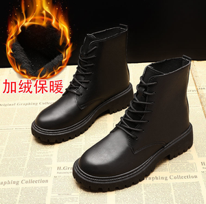 Nuovi Stivali alla Caviglia Alti Invernali da Donna in Peluche Stile Britannico di Tendenza per l'Autunno - Product Image 5