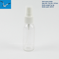 Flacon vaporisateur mini de voyage 30 ml en plastique PET rose, tendance beauté, pour tonique visage, emballage esthétique, flacon vide