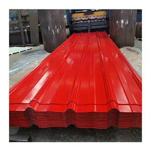红色zink波纹彩色涂层大跨度铝锌金属屋顶板在斯里兰卡以最佳质量和价格出售
