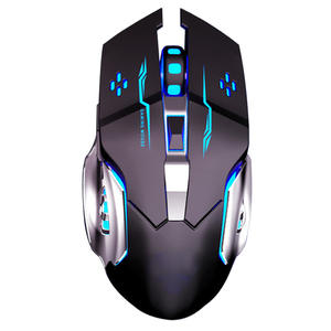 T23 เมาส์สำหรับเล่นเกม 6 ปุ่มบลูทูธ 2.4G ไร้สายแบบโฟโตอิเล็กทริคแบบชาร์จได้สำหรับใช้ในสำนักงานและการเล่นเกม - Product Image 1