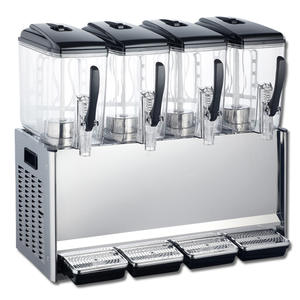 Máquina expendedora de bebidas comercial de cuatro cilindros XY, dispensador de jugo/té con leche frío y caliente de autoservicio, dispensador doble de bebidas - Product Image 1