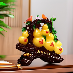 Figurine de gourde sculptée en résine époxy, forme personnalisée, porte-bonheur, salon, meuble TV, Feng Shui, art populaire, souvenir - Product Image 2