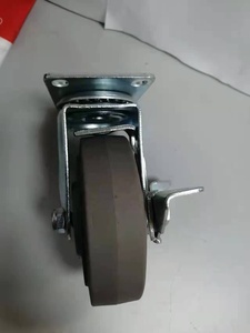 Quảng Đông Caster Nhà Máy Trung-Duty Chất Lượng Tốt Đôi Mang Bóng Side Brake TPR Xe Đẩy Caster - Product Image 2