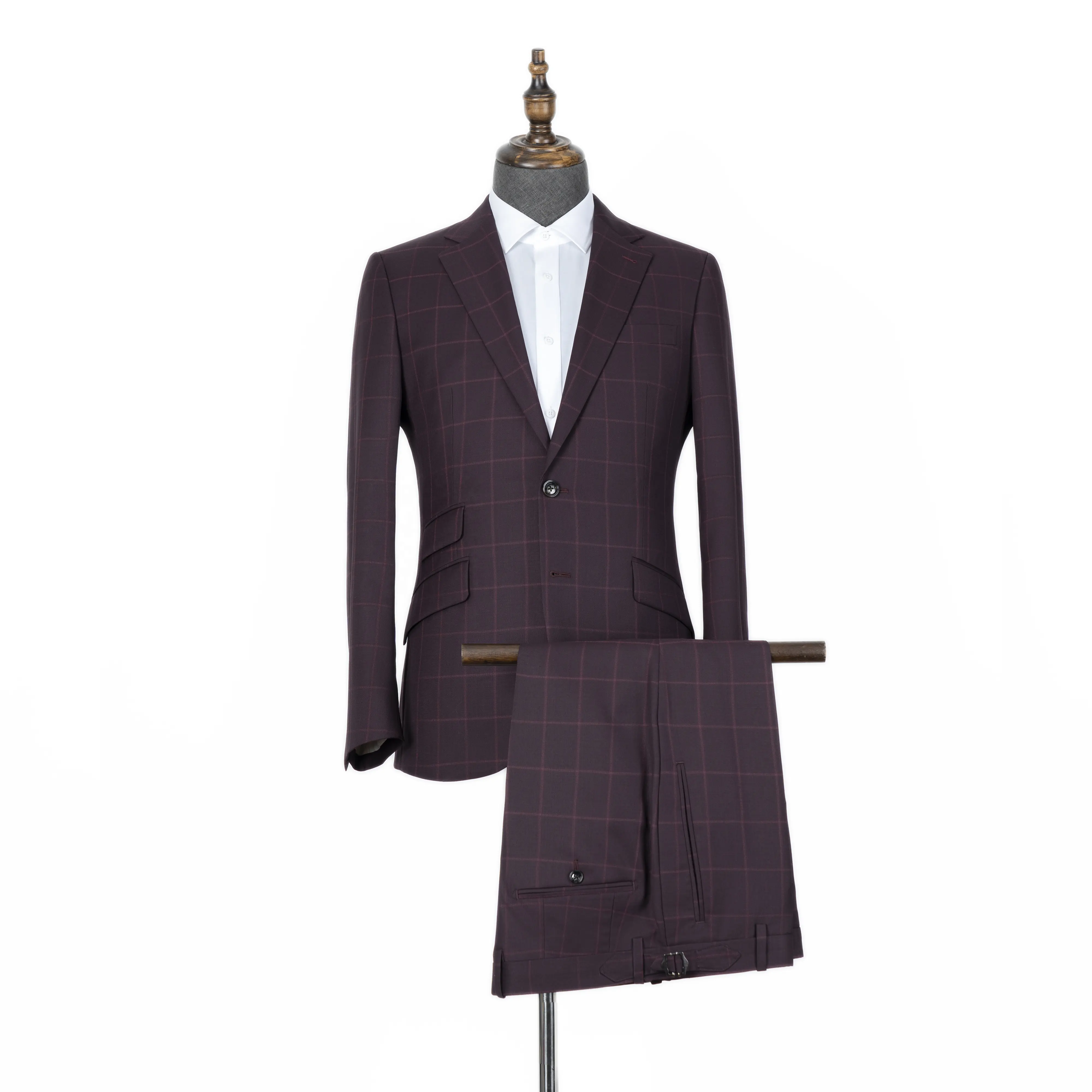 OEM MTM Factory Custom Made Wool Blending Business Casual Tailored Notch Lapel Suit For Men With Regular Fit Slim Fit