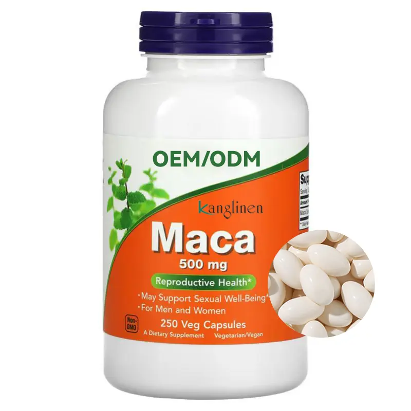 OEM High Quality Strong 500mg Men And Women Maca Supplements Energy Booster Black Maca Root Extract Capsules
