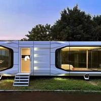 Maison capsule spatiale de luxe personnalisable, préfabriquée, modulaire, en conteneur, mobile, pour séjour en station balnéaire, hôtel de montagne ou de plage