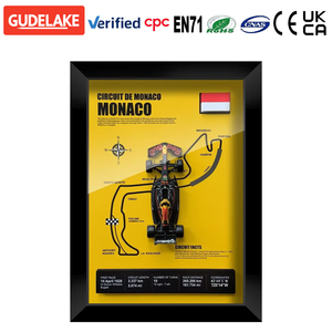 Modèle de voiture 3D moderne à l'échelle 1:43, blocs de construction décoratifs en plastique à suspendre au mur pour fond de canapé - Product Image 1