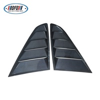Accessoires de voiture en fibre de carbone véritable, ailerons latéraux de fenêtre 1/4, couvercle de ventilation pour Ford Mustang 2015 et plus