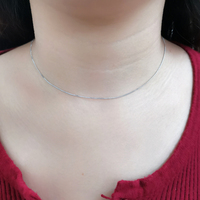 Collier à chaîne cubaine en or jaune 9 carats Cadeau de mariage tendance pour femmes/hommes Bijoux fins 0.85mm d'épaisseur