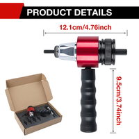 Adaptateur de tête pour outil à rivets M3-M8, kit de pistolet à rivets électrique automatique avec mandrins et embouts pour perceuse électrique