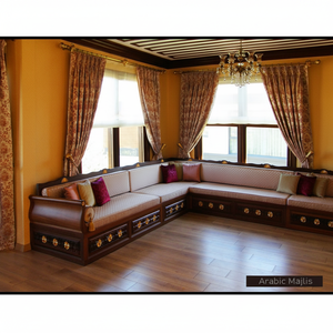 Arabic Majlis Interior Design Modern classic design Elegant living room set Luxury corner seating Space-saving design - Product Image 3
