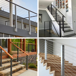 YL METAL Garde-corps à câbles en acier inoxydable, faible entretien, pour balcon, <span class=keywords><strong>escalier</strong></span>, noir, poteau latéral, terrasse, <span class=keywords><strong>extérieur</strong></span> - Product Image 3