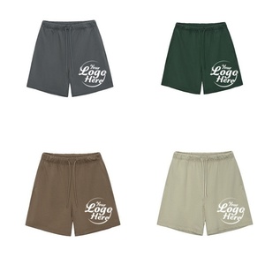 Premium 100% Cotton Men's Casual Shorts 380G Heavyweight Fabric in <b>Neutral</b> Tones High Quality Men's Shorts - Product Image 3