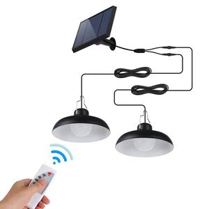 Nouvelle conception de lampe solaire suspendue d'extérieur 1/2 tête avec batterie haute capacité, lampe LED blanc chaud/froid avec câble, éclairage solaire de jardin - Product Image 2