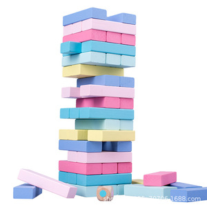 Blocs d'empilage en <span class=keywords><strong>bois</strong></span> pour enfants, 51 pièces, design animal coloré, jouet éducatif pour enfants de 4 à 6 ans - Product Image 3