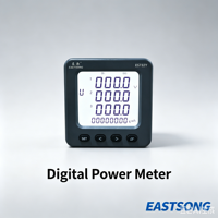 Compteur d'énergie intelligent EastSong ES72ZY/K2 à trois phases avec écran LCD, protection IP65, surveillance quatre quadrants, RS485 Modbus, harmoniques 2-31