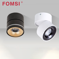 FOMSI LED 12W Aluminium Pliable Downlight Angle Réglable Spot Lumière Surface Montage Carré Anti-éblouissement Projecteurs pour Intérieur