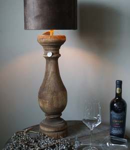 Rustic Style LED <b>Table</b> <b>Lamp</b> Wooden <b>Base</b> Cozy Office Outdoor Floor <b>Lamp</b> New Pattern Inspired Plants Handicraft Decorative - Product Image 5