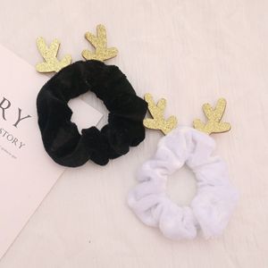 Set de 6 coleteros elásticos de terciopelo con lentejuelas y cuernos de reno navideños para mujer, a la moda, para fiestas navideñas - Product Image 2