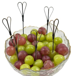 12厘米黑色剪刀Strick天然一次性打结串烧食品牙签商务聚会 - Product Image 3