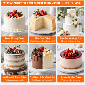 Automatic Cake Icing Machine One Click Start Smooth Application 2000W 890x900x1575mm 6 to 12 Inch for <strong>Pastry</strong> Factory - Product Image 6