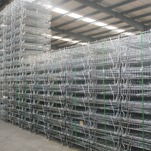 Nửa mở cửa lớn Heavy Duty kim loại Stackable <span class=keywords><strong>Wire</strong></span> Mesh <span class=keywords><strong>container</strong></span> - Product Image 5