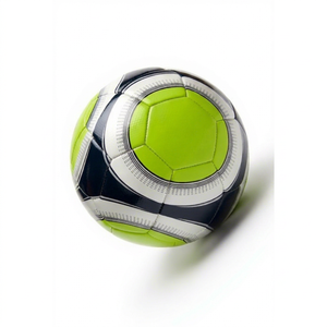 ลูกฟุตบอล ขนาด 5 สีเขียว ดำ ขาว สำหรับฝึกซ้อม ทนทาน บรรจุแบบเติมลม - Product Image 1