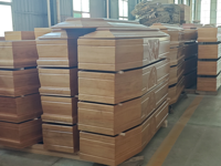 Vente en gros Cercueil en bois biodégradable fait à la main Cercueil en bois dur rustique pour la cérémonie funéraire Ataudes De Madera