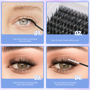 Extensions <span class=keywords><strong>de</strong></span> <span class=keywords><strong>cils</strong></span> naturels épaissis DIY pour le commerce international, faux <span class=keywords><strong>cils</strong></span> en sections, bouquets individuels pour mariages, 30-40 pièces - Product Image 3