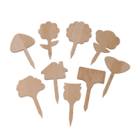 Etiquetas de madera en forma de T para herramientas, suministros de jardín, etiquetas de bambú para plantas, para macetas de vivero, siembra, bonsáis, hierbas en maceta y flores