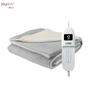 Heated Throw 10 Heat Settings 8 Hours Auto-off Portable Intertek Electric Heated Blanket For Winter