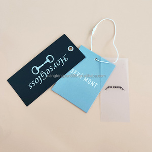 고품질 400gsm 코팅지 행택, 핫스탬핑 및 맞춤형 로고 인쇄, 의류 가방 신발용 - Product Image 6