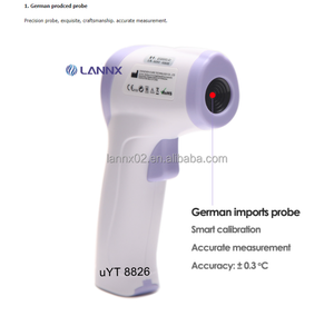 Lanx YT 8826 Termômetro <span class=keywords><strong>Digital</strong></span> Infravermelho sem Contato para Medidor de Temperatura Corporal Febre totalmente abastecido - Product Image 4