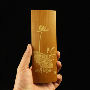 Handmade Bamboo Tea Scoop Traditional Chinese Design Flat Shape Tea Ceremony Accessory - Product Image 2