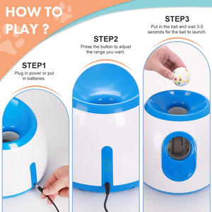 Lanzador de Pelotas de Tenis para Perros, Máquina Automática de Lanzamiento, Plástico Ecológico, Resistente al Agua, Interactivo, Resistente a Mordidas, para Pasear - Product Image 2