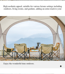 Carpa de Camping con Diseño Innovador, Tela Oxford 210D con Revestimiento Plateado, Estructura de Fibra de Vidrio, Tipo Domo, Impermeable, para 6-8 Personas, 1500-2000mm - Product Image 5