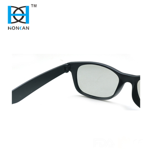 Thoải mái cổ điển Kính mắt PC Khung kính thụ động Cinema kính cho 3D xem phụ nữ da đen vuông Kính mát unisex - Product Image 2