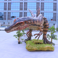 Spinosaurus mécanique réaliste animatronique pour parc public, parc d'aventure, exposition intérieure